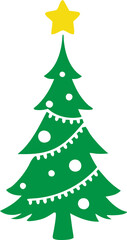 Obraz premium Christmas decorative Elements, flat illustration