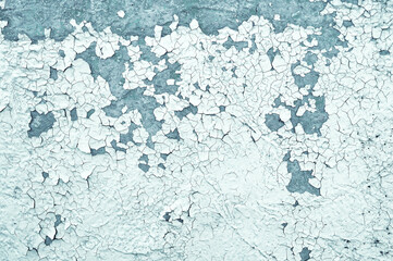 Peeling paint background with peeling paint and weathered grey old concrete wall