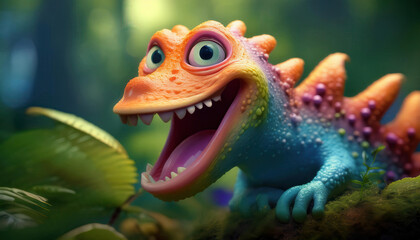 Obraz premium Funny Dinosaur