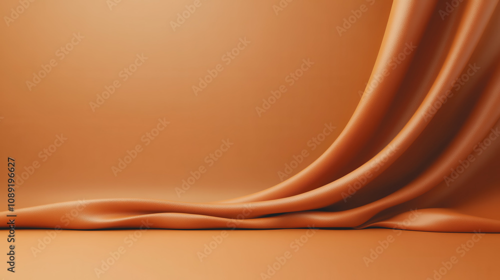 Poster smooth gradient background with elegant draped fabric ideal for presenting handmade leather workshop