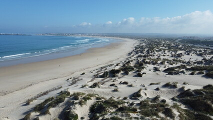 Beautiful beach with sand dunes