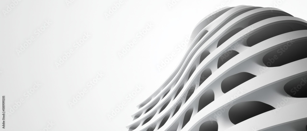 Aufkleber modern architectural design with flowing lines and unique patterns