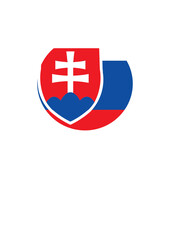 Fototapeta premium Slovakia flag on badge bag