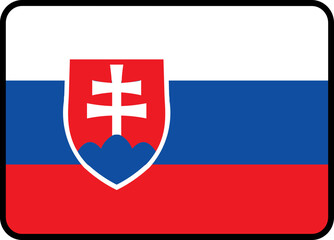 Fototapeta premium Slovakia Flag Rounded Rectangle Icon