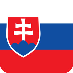 Fototapeta premium Slovakia Flag Square Icon