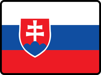 Fototapeta premium Slovakia Flag Smooth rectangle icon
