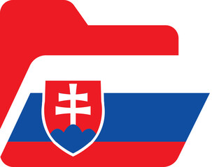 Folder Shape Of Slovakia Flag