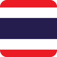 Fototapeta premium Thailand Flag Square Icon