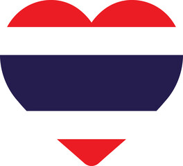 Heart Icon on Thailand Flag