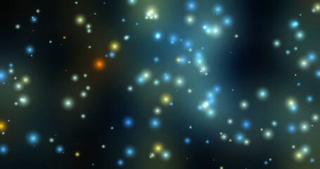 Big bright Stars on outer Space. Shinny Stars field galaxy nebula in space. Night stars skies Universe