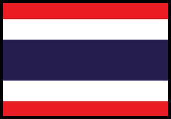 Obraz premium Thailand Flag rectangle Icon