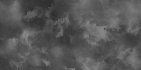 Abstract ash cloud and smoke texture in dark background. gray Black fog effect transparent smoke isolated dark dramatic sky with black stormy clouds creative and decorative fractal smoke art