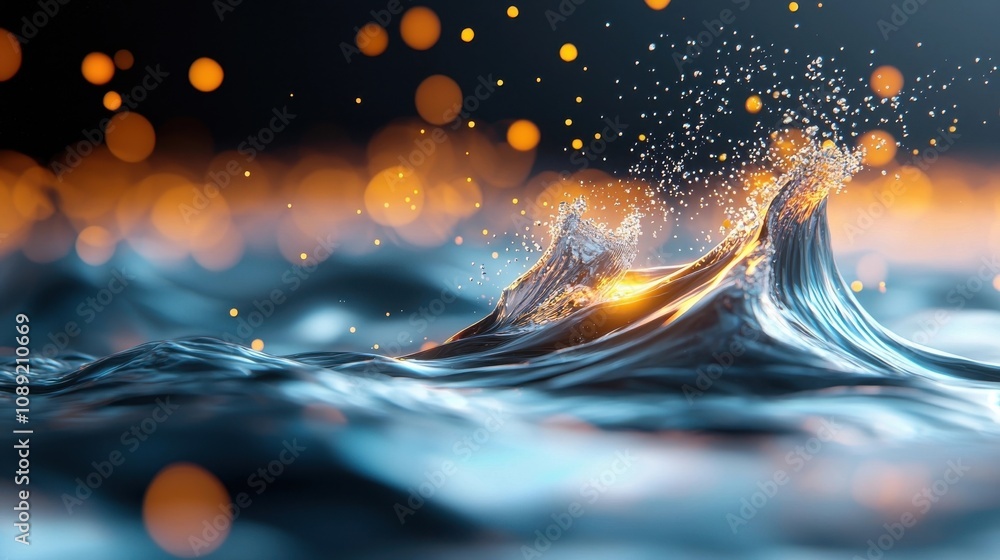 Poster a stunning image showcasing the captivating beauty and power of a water splash the dynamic motion ra