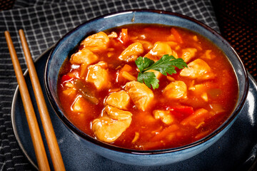 Chinese chicken sweet and sour sauce.