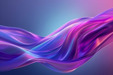 Fototapeta premium A dynamic drapery background with flowing abstract shapes, vibrant gradients of blue and purple, soft lighting creating depth and shadows. Neural network ai generated art