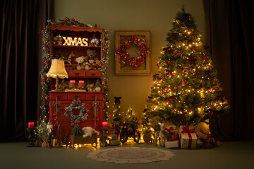Beautiful Christmas decoration and ornaments for the holidays.