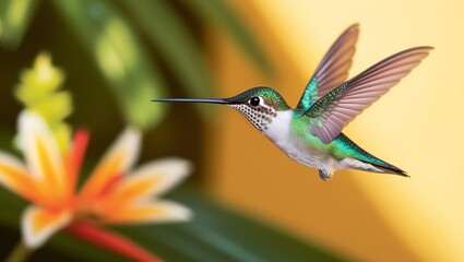 Fototapeta premium Flying hummingbird cut out