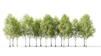 Obraz premium The Serene Line of Trees A Beautiful Representation of Natures Inviting Calmness