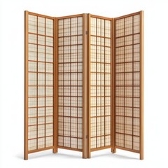 Collection of Room Dividers Front View on White Background