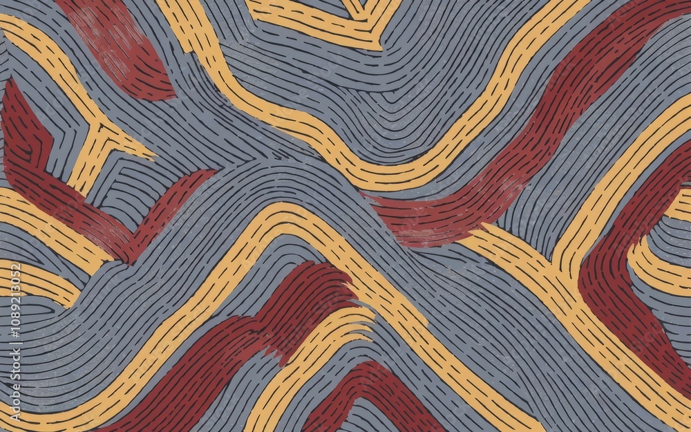 Poster abstract line art texture. stylish swirling lines create a dynamic, textured design. evokes feelings