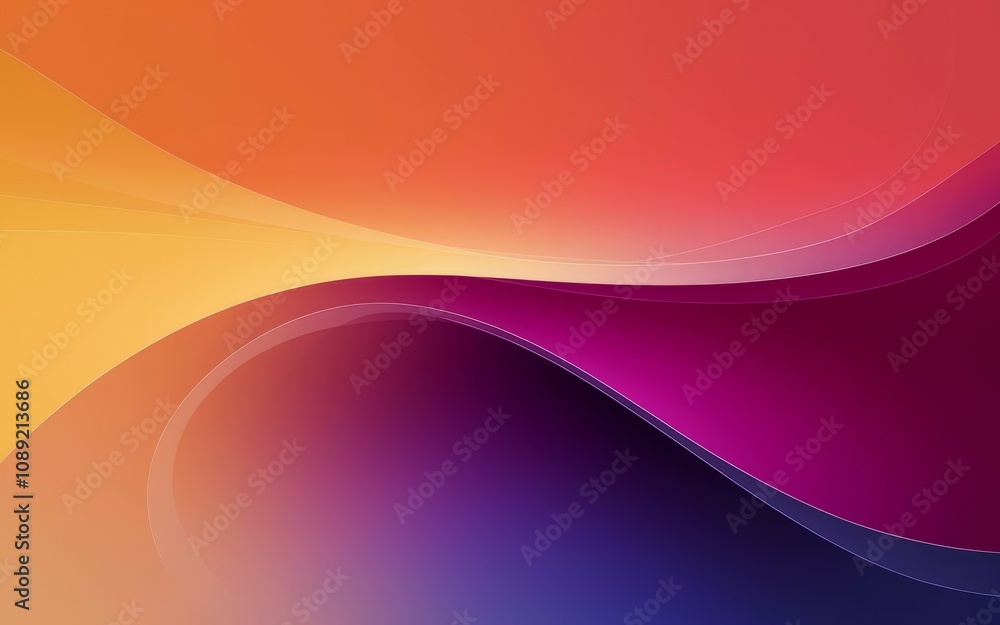 Poster abstract color waves design. vibrant hues blend seamlessly; a dynamic, flowing abstract image symbol