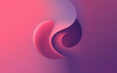 Obraz premium Abstract pink purple swirl. Fluid design, vibrant colors evoke harmony and balance. Perfect for modern backgrounds.