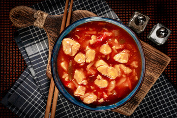 Chinese chicken sweet and sour sauce.