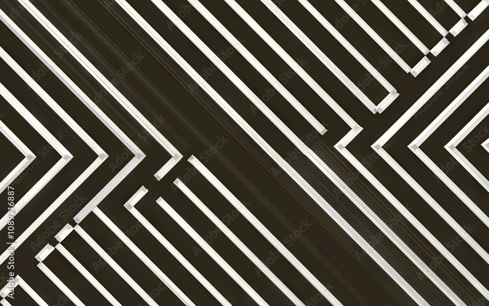 Aufkleber abstract black white lines. geometric pattern evokes motion, complexity, and a sense of controlled c