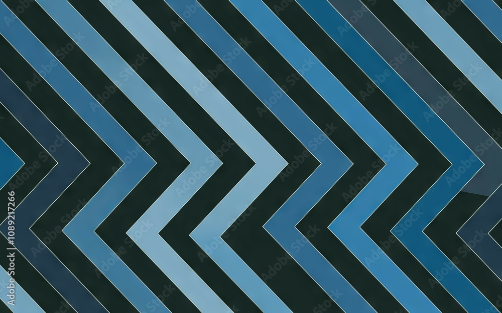 Poster blue chevron pattern design. abstract background with angled blue lines creating a dynamic chevron p