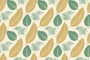 Luxury nature leaves pattern design, Tropical leaf Wallpaper, Suitable for banner, fabric , print, cover