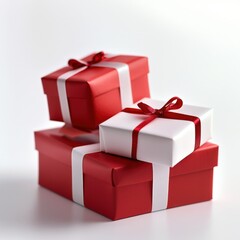 Obraz premium colorful gift boxes stacked for celebration