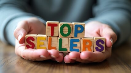 Top sellers, best sellers visual design - Social Media background image.