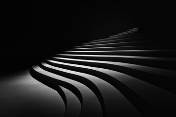 abstract staircase design with dramatic lighting and shadows