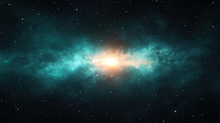 Naklejka premium A stunning view of a galaxy with vibrant colors and distant stars.