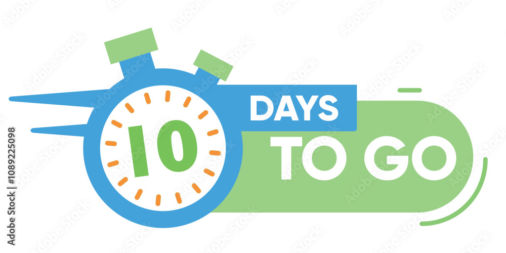 Poster blue stopwatch icon with 