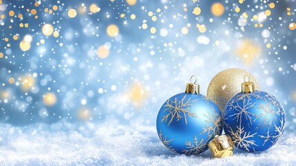 Magical Christmas Background with Sparkles and Snowfall