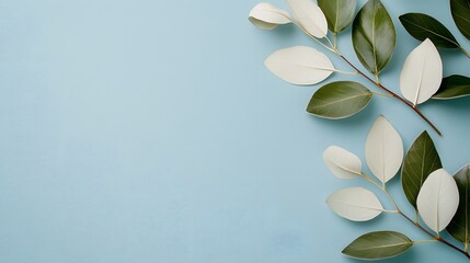 A calming light blue background with a soft white vignette in the middle, leaving room for text