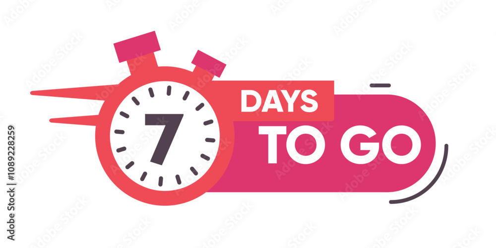 Poster pink stopwatch icon with 