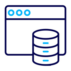 Cloud Web Outline Color icon