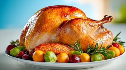 Thanksgiving turkey feast dining table food photography festive atmosphere close-up culinary delight