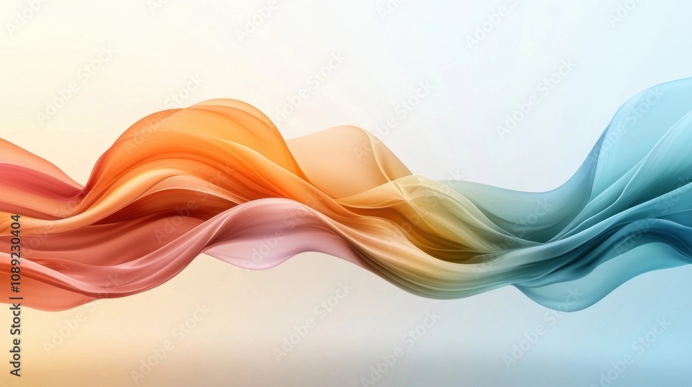Poster mesmerizing waves of colorful fluid motion elegant abstract digital art background suitable for bran
