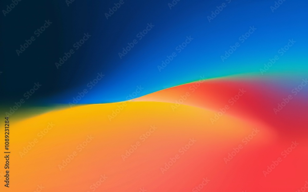 Poster vibrant color gradient. abstract art evoking feelings of warmth and serenity. smooth color transitio