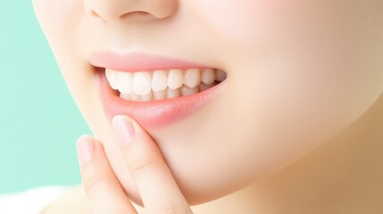 Obraz premium Woman with toothache, understanding dental health, hygiene and treatment options for healthy smile