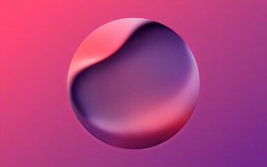 Abstract pink purple sphere. Fluid gradient sphere design evoking serenity and balance.  Perfect for modern backgrounds.