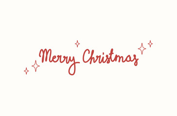 Merry Christmas  handwritten vector print