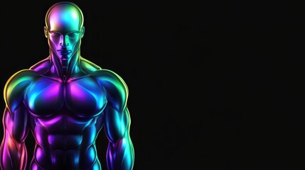 Vibrant rainbow body painting, celebration of diversity color and self expression