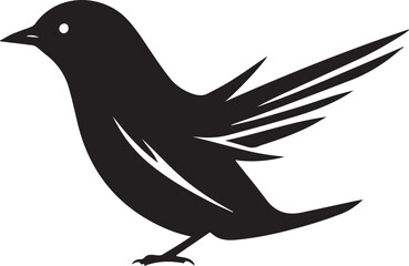 Obraz premium This bird silhouette art design elegantly captures the grace and freedom of avian life