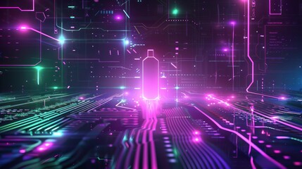 Fototapeta premium Abstract Digital Circuitry Illustration