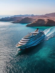 Majestic Cruise Ship Near Sir Bani Yas Island