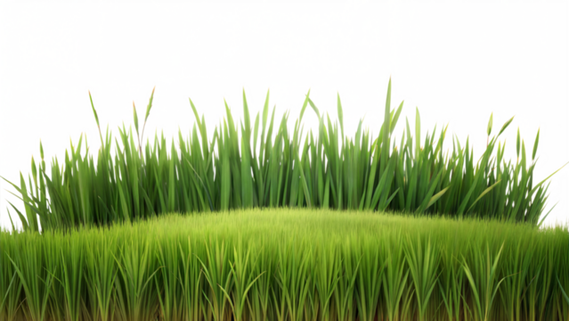 Cutout of a Lush Meadow Grass Field. Vibrant Green Blades for Natural Decoration